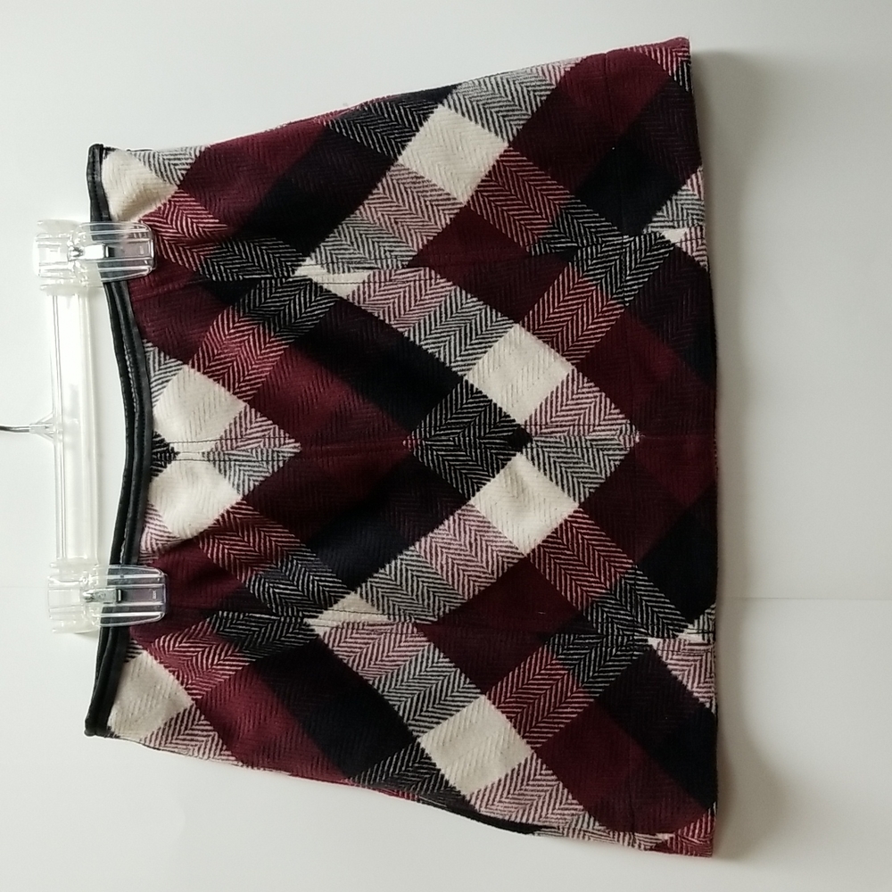 Free People Twiggy Herringbone Plaid Mini Skirt